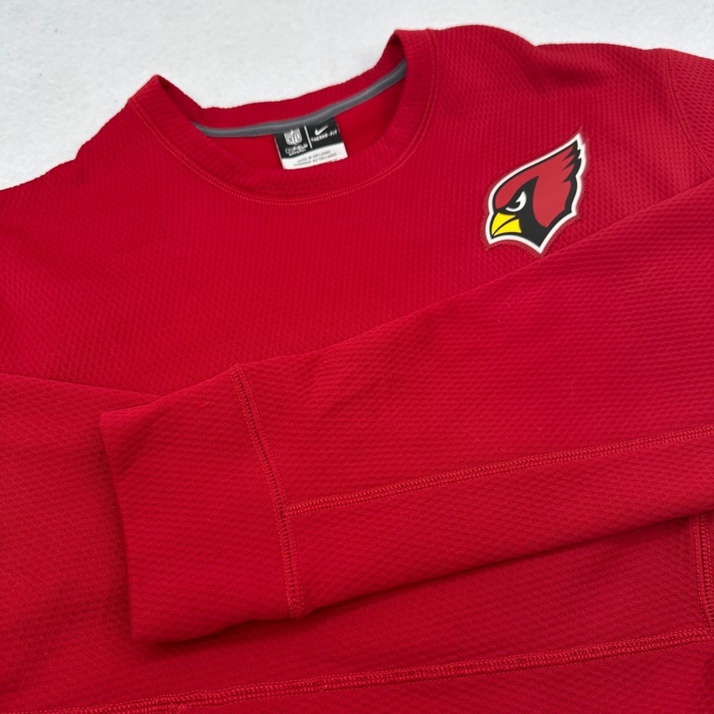 Nike Arizona Cardinals NFL Onfield Therma-FIT Sweatshirt Red Mens M 629844-673